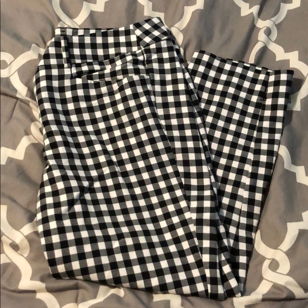 Loft gingham riviera crop